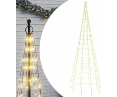 Kalėdų eglutė ant vėliavos stiebo, 300cm, 550 šiltų LED