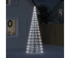 Kalėdų eglutė ant vėliavos stiebo, 300cm, 550 šaltų LED