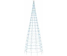 Kalėdų eglutė ant vėliavos stiebo, 300cm, 550 mėlynų LED