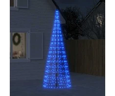 Kalėdų eglutė ant vėliavos stiebo, 300cm, 550 mėlynų LED