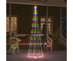Kalėdų eglutė ant vėliavos stiebo, 300cm, 310 spalvotų LED