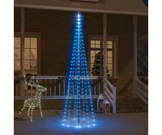 Kalėdų eglutė ant vėliavos stiebo, 300cm, 310 mėlynų LED