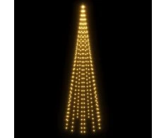 Kalėdų eglutė ant vėliavos stiebo, 300cm, 310 šiltų baltų LED