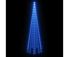 Kalėdų eglutė ant vėliavos stiebo, 300cm, 310 mėlynų LED