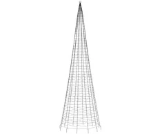 Kalėdų eglutė ant vėliavos stiebo, 500cm, 1534 šiltos LED