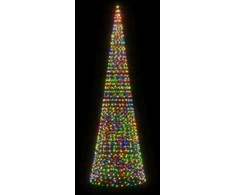 Kalėdų eglutė ant vėliavos stiebo, 500cm, 1534 spalvotos LED