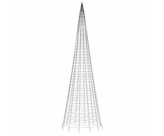 Kalėdų eglutė ant vėliavos stiebo, 500cm, 1534 šaltos LED