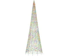 Kalėdų eglutė ant vėliavos stiebo, 500cm, 1534 spalvotos LED