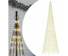 Kalėdų eglutė ant vėliavos stiebo, 500cm, 1534 šiltos LED