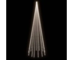 Kalėdų eglutė ant vėliavos stiebo, 500cm, 732 šaltos baltos LED