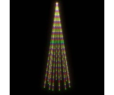 Kalėdų eglutė ant vėliavos stiebo, 500cm, 732 spalvotos LED