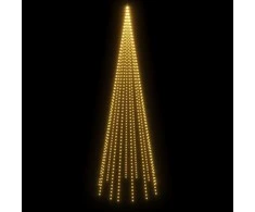 Kalėdų eglutė ant vėliavos stiebo, 500cm, 732 šiltos baltos LED