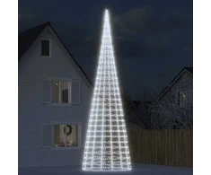 Kalėdų eglutė ant vėliavos stiebo, 800cm, 3000 šaltų LED