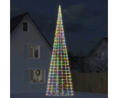 Kalėdų eglutė ant vėliavos stiebo, 800cm, 3000 spalvotų LED