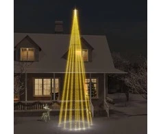Kalėdų eglutė ant vėliavos stiebo, 800cm, 1134 šiltos LED
