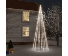 Kalėdų eglutė su kuoliuku, 500cm, 732 šaltos baltos spalvos LED