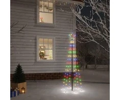 Kalėdų eglutė su kuoliuku, įvairių spalvų, 108LED, 180cm