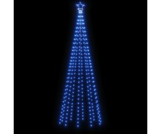 Kalėdų eglutė su kuoliuku, mėlynos spalvos, 310LED, 300cm