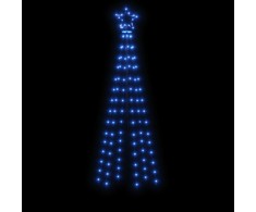 Kalėdų eglutė su kuoliuku, mėlynos spalvos, 108LED, 180cm