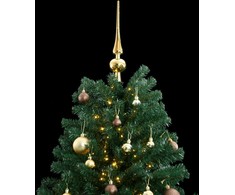Kalėdų eglutė su šarnyrinėmis šakomis/LED/žaisliukais, 240cm