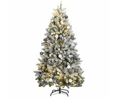 Kalėdų eglutė su šarnyrinėmis šakomis/LED/žaisliukais, 270cm