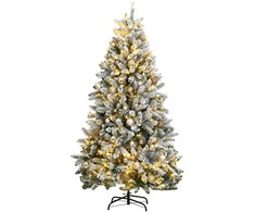 Kalėdų eglutė su šarnyrinėmis šakomis/LED/žaisliukais, 300cm