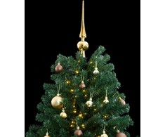 Kalėdų eglutė su šarnyrinėmis šakomis/LED/žaisliukais, 180cm
