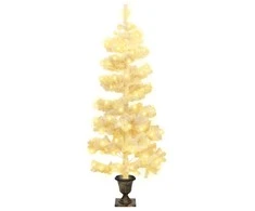 Kalėdų eglutė su vazonu, balta, 120cm, PVC, spiralės formos