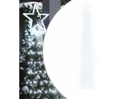 Kalėdų eglutės girlianda, šalta balta, 375cm, 320 LED lempučių