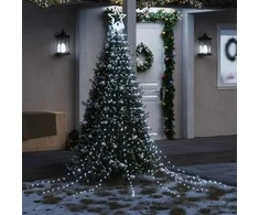 Kalėdų eglutės girlianda, šalta balta, 375cm, 320 LED lempučių