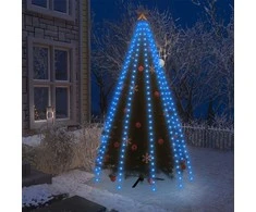 Kalėdų eglutės girlianda su 250 mėlynų LED lempučių, 250cm