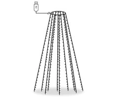 Kalėdų eglutės girlianda su 250 mėlynų LED lempučių, 250cm
