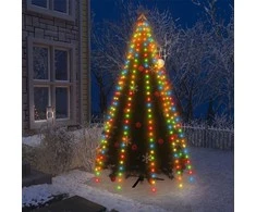 Kalėdų eglutės girlianda su 250 spalvotų LED lempučių, 250cm