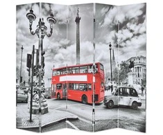 Kambario pertvara, 200x170 cm, Londono autob., juoda ir balta