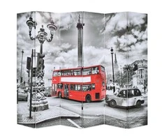 Kambario pertvara, 228x170cm, Londono autob., juoda ir balta