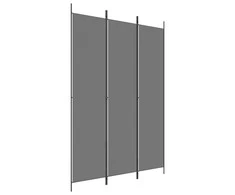 Kambario pertvara, 3 dalių, antracito, 150x220cm, audinys