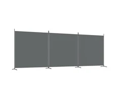 Kambario pertvara, 3 dalių, antracito, 525x180cm, audinys