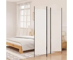 Kambario pertvara, 3 dalių, baltos spalvos, 150x200cm, audinys