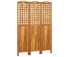 Kambario pertvara, 3 segmentai, 121,5x2x180cm, akacijos masyvas
