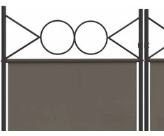 Kambario pertvara, 4 dalių, antracito, 160x220cm, audinys
