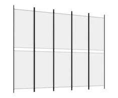 Kambario pertvara, 5 dalių, baltos spalvos, 250x200cm, audinys