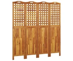Kambario pertvara, 4 segmentai, 162x2x180cm, akacijos masyvas