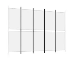 Kambario pertvara, 5 dalių, baltos spalvos, 250x180cm, audinys