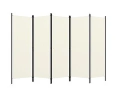 Kambario pertvara, 5 dalių, baltos spalvos, 250x180cm