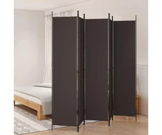 Kambario pertvara, 5 dalių, rudos spalvos, 250x220cm, audinys
