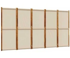 Kambario pertvara, 5 segmentai, taupe spalvos, 350x180cm