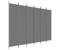 Kambario pertvara, 6 dalių, antracito, 300x220cm, audinys