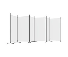 Kambario pertvara, 6 dalių, baltos spalvos, 520x180cm, audinys
