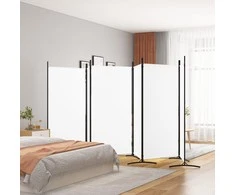 Kambario pertvara, 6 dalių, baltos spalvos, 520x180cm, audinys
