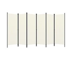 Kambario pertvara, 6 dalių, baltos spalvos, 300x180cm